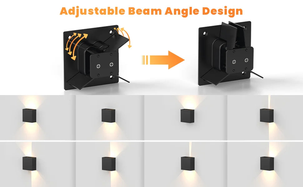 LED Wall Sconces – 6W Indoor/Outdoor IP65 Up-Down Wall Lights