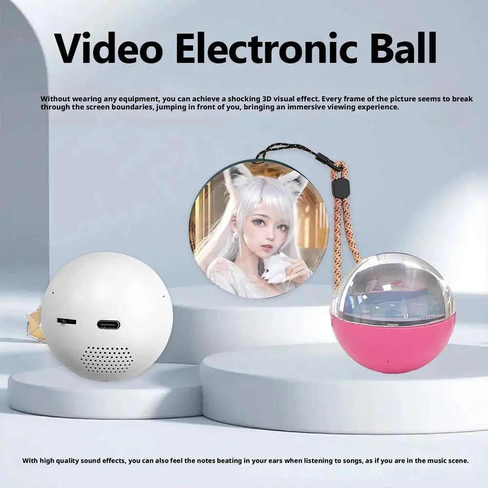 3D Crystal Ball Video Player Audio Video Display Electronic Ball Memory Ball
