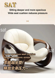 Black Walnut Lounge Chair — Solid Wood Lazy Armchair, 800 x 1000 x 800mm
