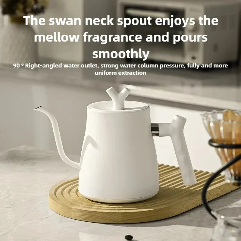 Smart Gooseneck Electric Kettle, Pour Over Coffee Tea, Temp Control & Hold, 1L 304 Stainless Steel,Matte Black 110V/220V