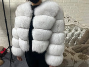 MAOMAOKONG Women's Real Fox Fur Coat – Luxury Winter Jacket