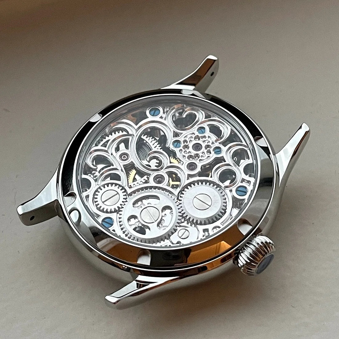 Merkur Men's Skeleton Tourbillon Watch – Sapphire, Carved, 42mm
