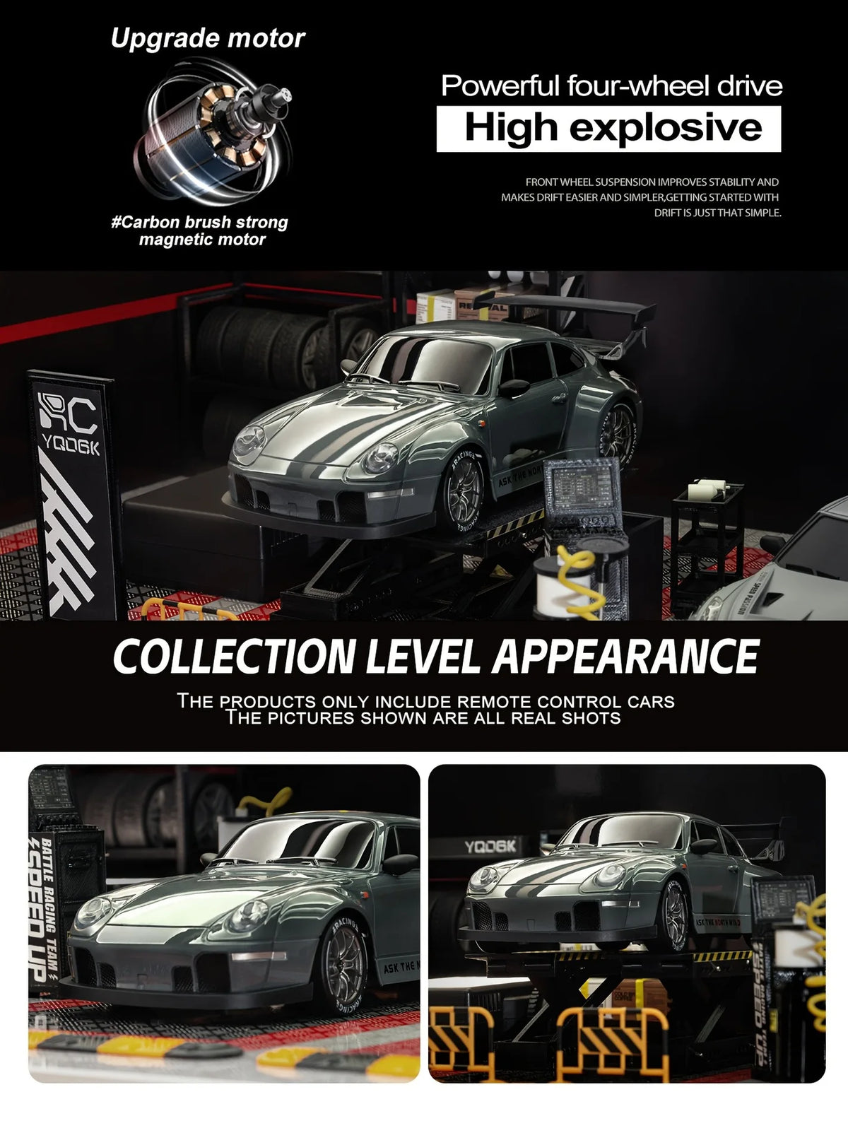 1:24 RC Drift Car – 4WD Remote Control Car, 20km/h with LED Lights