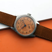 Pierre Paulin Men's Salmon Dial Watch – Hand-Wound, Vintage, 38mm