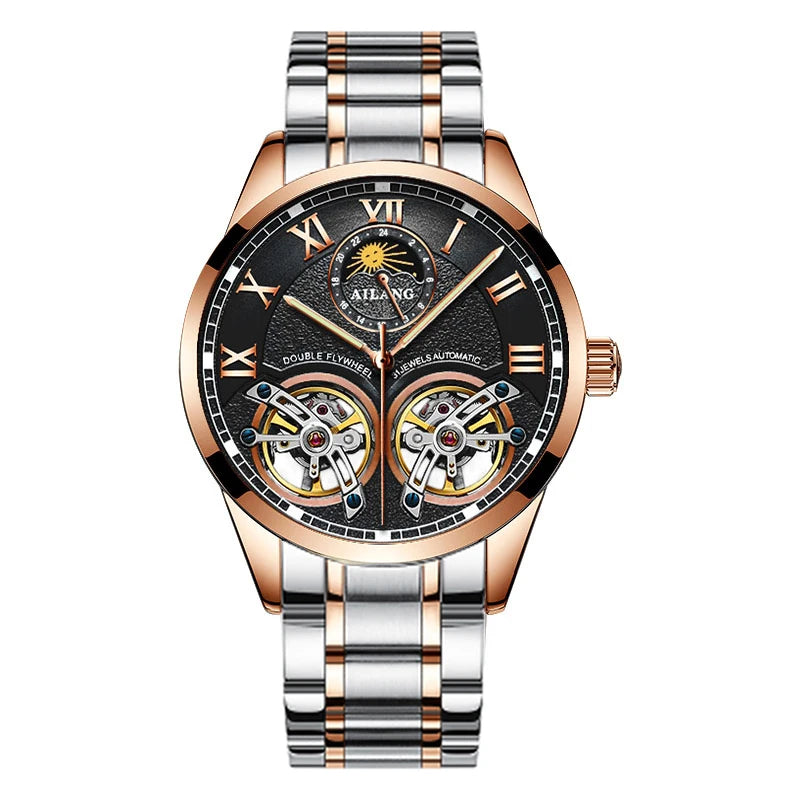 AILANG Men's Automatic Tourbillon Skeleton Watch – Leather Strap