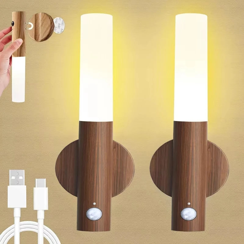 Rechargeable Motion Sensor Night Light – Magnetic LED Wall Lamp