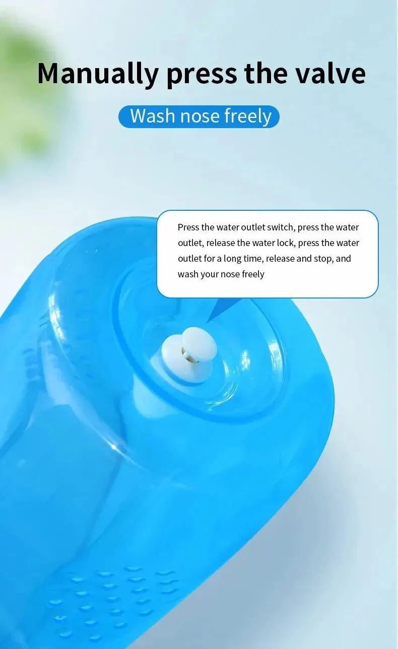 Nasal Wash Bottle 300ml – Saline Rinse Kit for Adults & Children