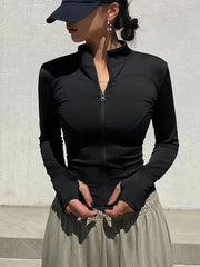 Women's Quick-Dry Pilates Jacket – Lightweight Zip-Up for Gym & Running