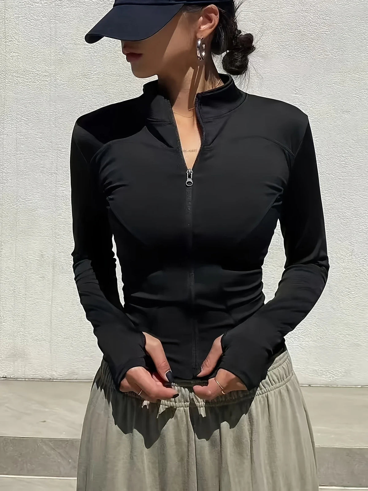 Women's Quick-Dry Pilates Jacket – Lightweight Zip-Up for Gym & Running