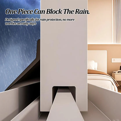 1m Home Window Water Blocking Bar Sliding Window Rain Weatherstrip Balcony Insulation Windproof Sealing Strip   Flashing Board