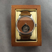 Jacques Genry Men's Tourbillon Watch – 42mm, Manual, Brown Sanded Dial