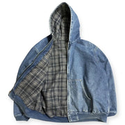 Women's Fleece-Lined Hooded Jacket – Vintage Winter Coat with Fur Collar