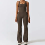 Women's Gym Jumpsuit Set – Yoga Sportswear Romper with Push-Up Support