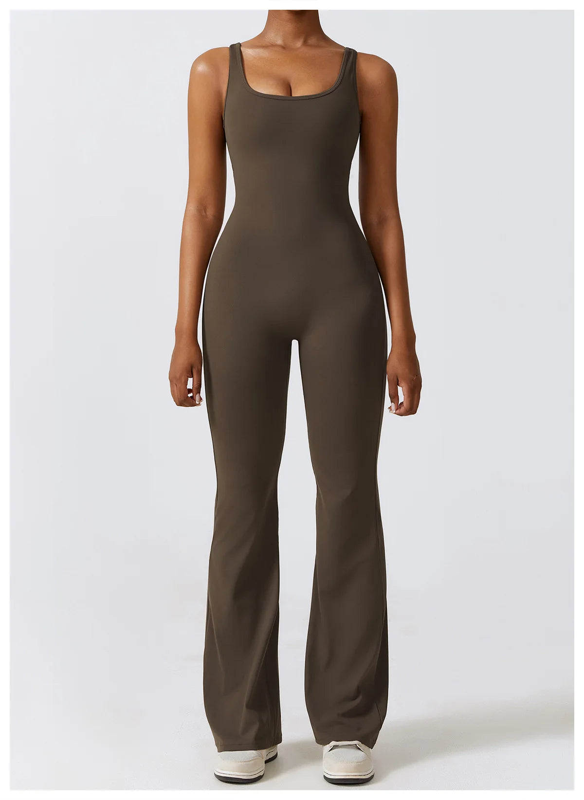 Women's Gym Jumpsuit Set – Yoga Sportswear Romper with Push-Up Support