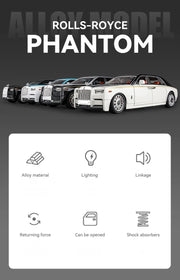 Rolls-Royce Phantom 1:18 Diecast Model – Pull-Back Car, Sound & Light