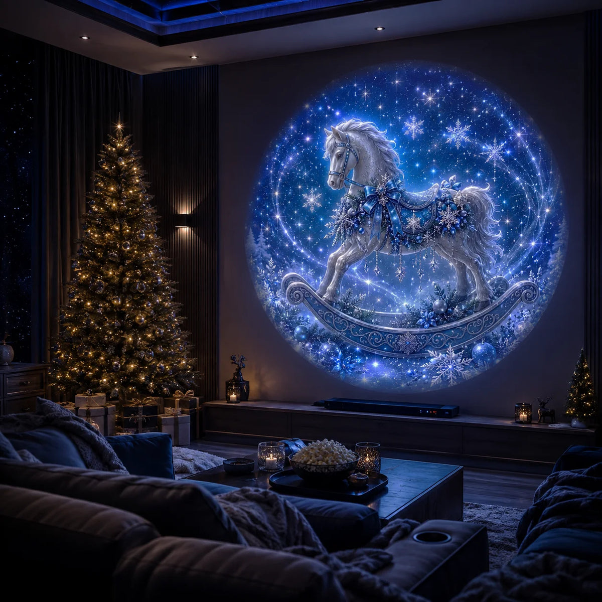 Christmas Projector Light – 8 Festive Patterns Night Light Display