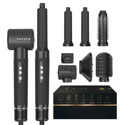 7 in 1 Hair Dryer Negative Ion Airwrap Styling Hair Curler Straightening Brush Brushless Motor Professional Hair Dryer Set