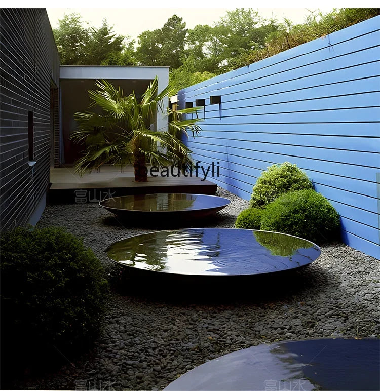 Japanese Zen Water Fountain — Courtyard & Hotel Landscape Feature - photo 3