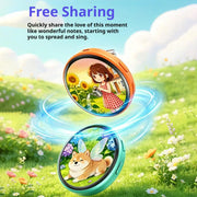 Anime Digital Badge – HD Touchscreen E-Pin with Photo & Video Display