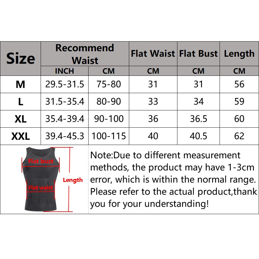 YBFDO Men's Body Shaper Compression Vest – Slimming Seamless Tank Top