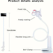 Flexible Bedside Phone Holder – Long Gooseneck Arm, Adjustable Height