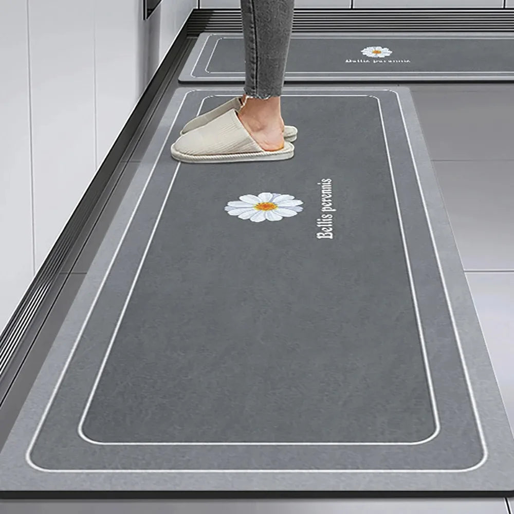 Non-Slip Velvet Kitchen Runner Mat – Absorbent Long Floor Rug