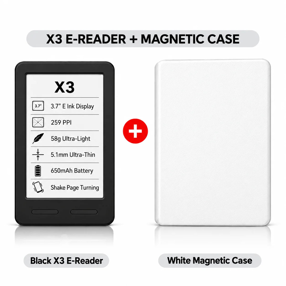 XTEINK X3 Pro E-Reader – Pocket-Size E-Ink Reader, Lightweight