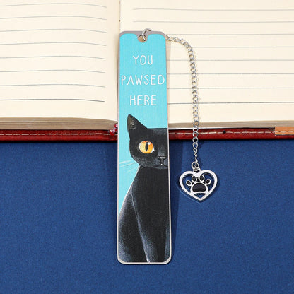 Cartoon cat metal bookmark, cute metal bookmarks with tassel, reading office supplies for cat-loving book lovers
