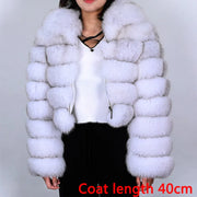MAOMAOKONG Women's Real Fox Fur Coat – Luxury Winter Jacket