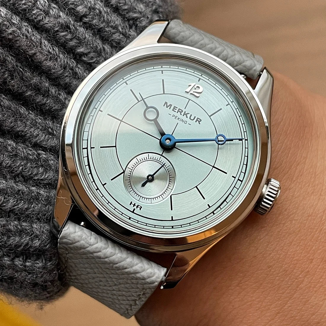 Merkur Men's Cross Line Sector Dial Watch – Green, Retro Casual, Manual