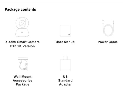 Xiaomi 360° Smart Home Security Camera Mi PTZ 2K Webcam 1296P 3 Megapixel AI Human Detection Night Vision Webcam Work With Miji