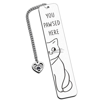 Cartoon cat metal bookmark, cute metal bookmarks with tassel, reading office supplies for cat-loving book lovers