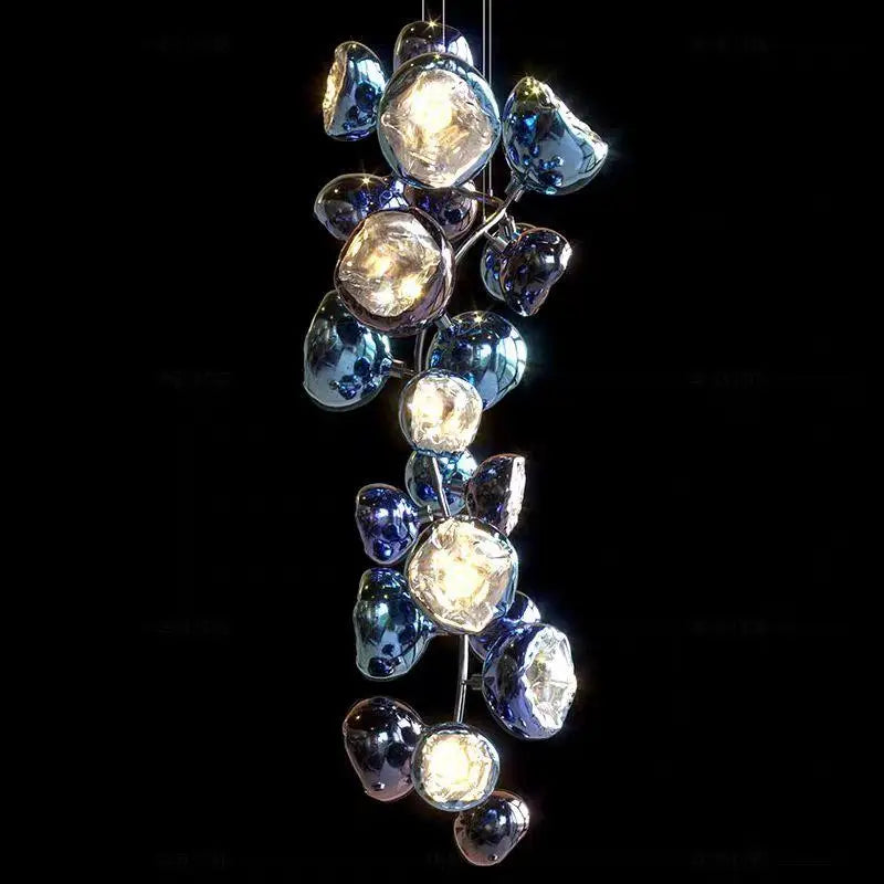 Lava Glass LED Pendant Light — Nordic Designer Ceiling Light, 3 Sizes - photo 16