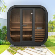 3–4 Person Outdoor Wooden Sauna – Solid Wood Steam Sauna with Wood-Burning Stove