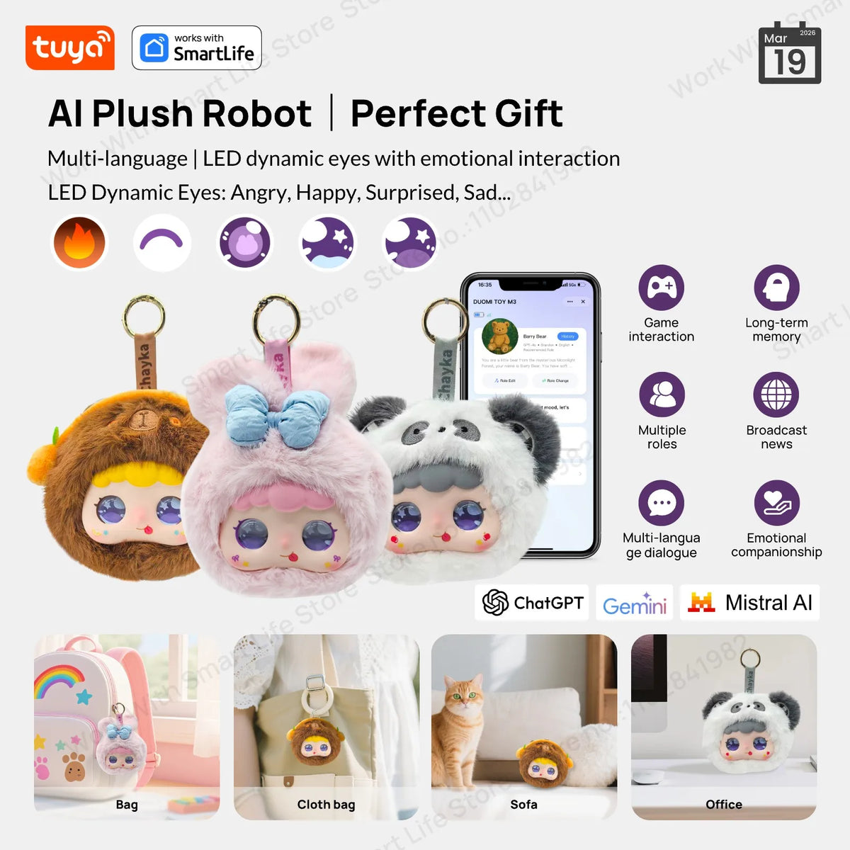 Tuya Voice-Interactive AI Plush Robot