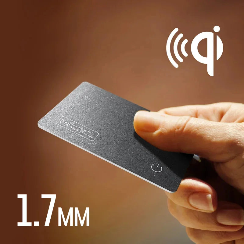 Rechargeable Wallet Tracker Card for Apple Find My