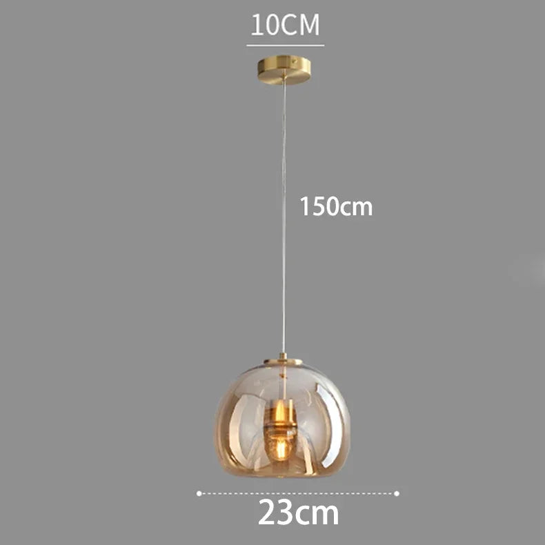 Modern Glass Pendant Light – Hanging Lamp for Living & Dining Room