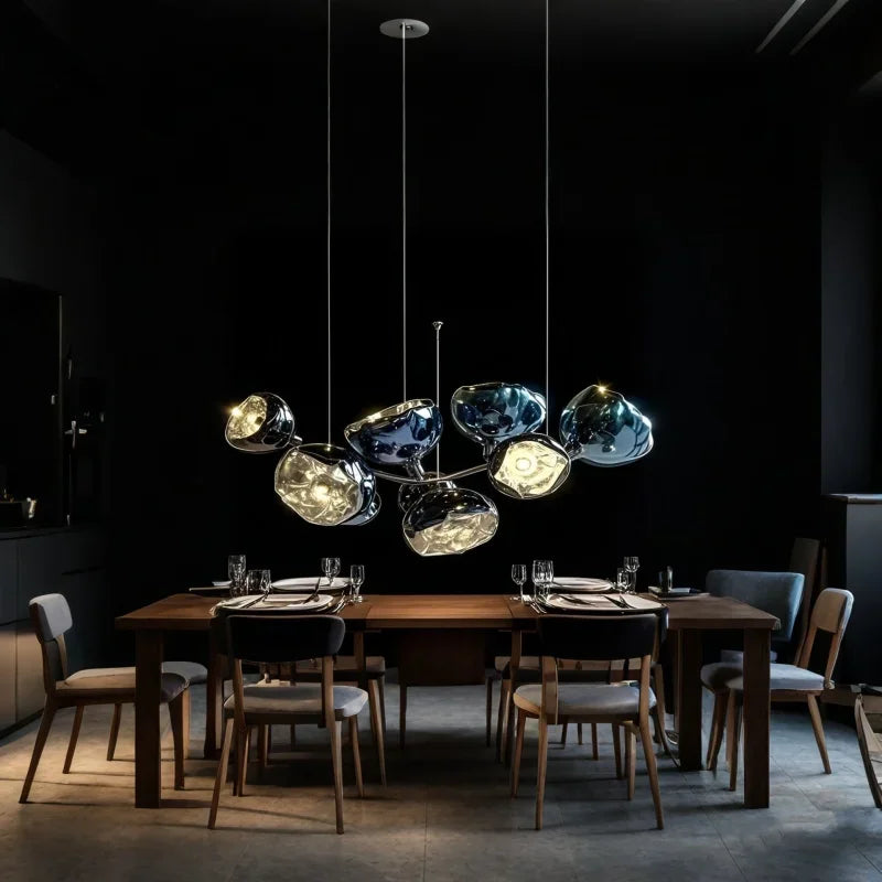 Lava Glass LED Pendant Light — Nordic Designer Ceiling Light, 3 Sizes