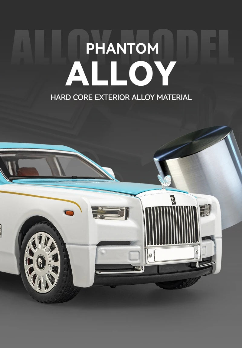 Rolls-Royce Phantom 1:18 Diecast Model – Pull-Back Car, Sound & Light