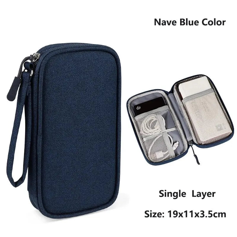 Waterproof Cable Organiser Bag – Travel Case for Chargers & Cords