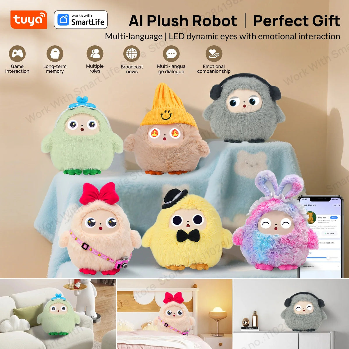 Tuya Le DouDou Voice-Interactive Plush Companion