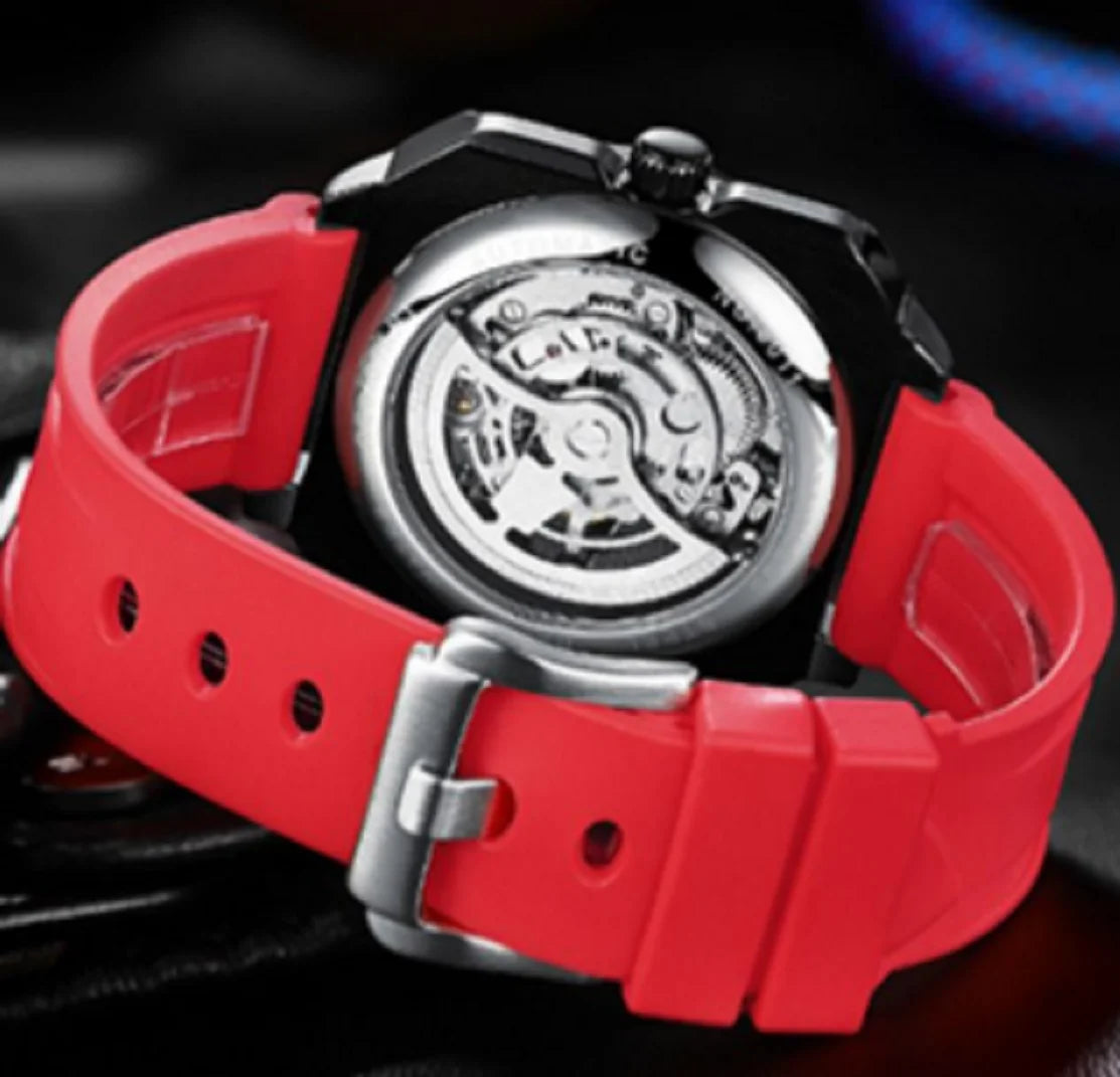 AILANG Men's Square Automatic Tourbillon Watch – Hollow Dial