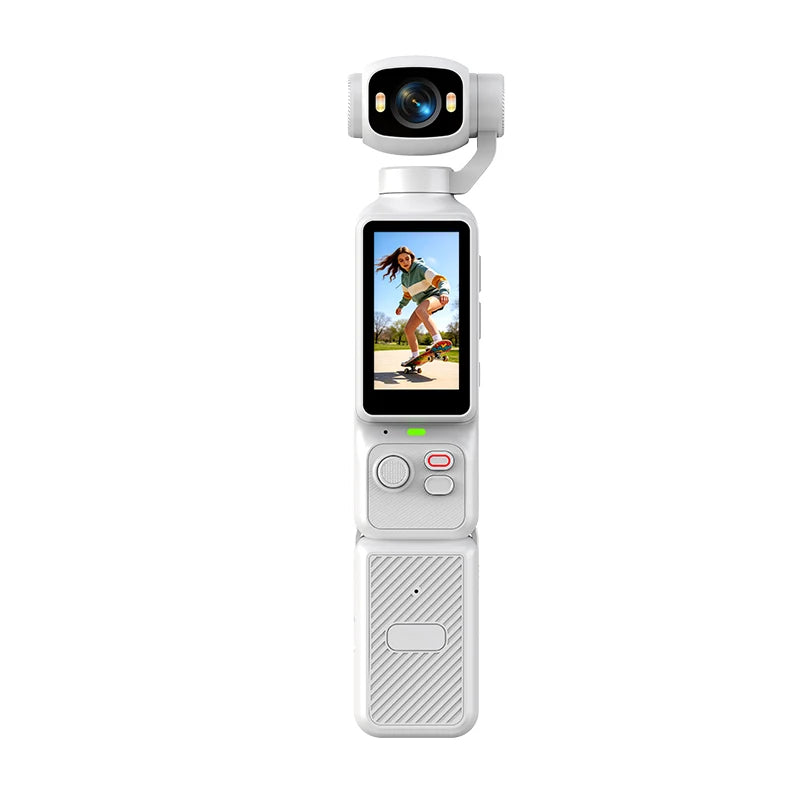 Pocket Vlogging Camera with Rotating Lens & Fill Light