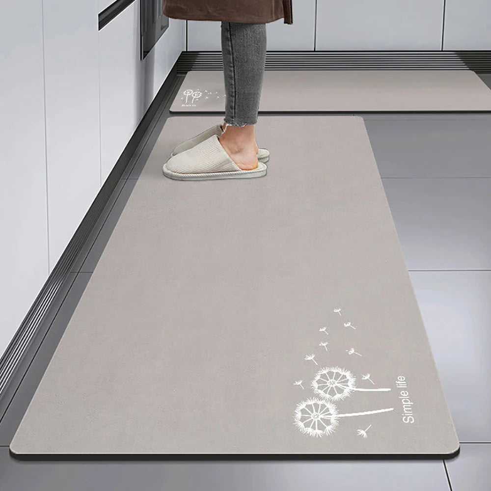 Non-Slip Velvet Kitchen Runner Mat – Absorbent Long Floor Rug