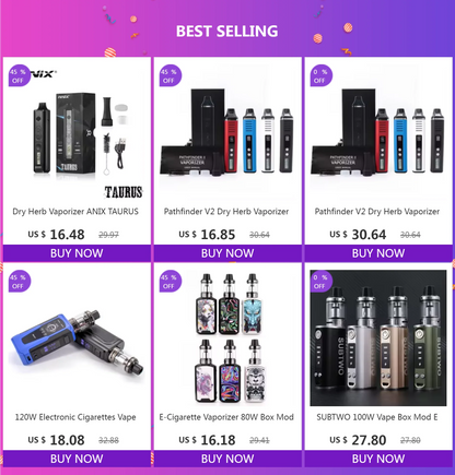SUBTWO 100W Vape Box Mod E Cigarettes Kit 30W/60W/100W Power Adjust Battery with 0.3ohm 2.5ml Bottom Atomizer Vaper Smoke Pen