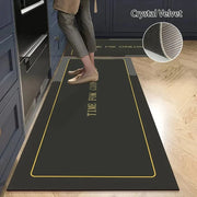 Non-Slip Velvet Kitchen Runner Mat – Absorbent Long Floor Rug