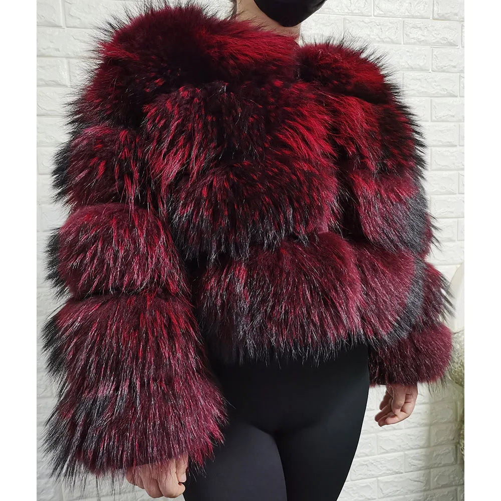 MAOMAOKONG Women's Real Fox Fur Coat – Luxury Winter Jacket
