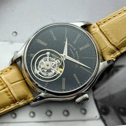 Merkur Men's Tourbillon Watch – Natural Malachite Stone Dial, Sapphire