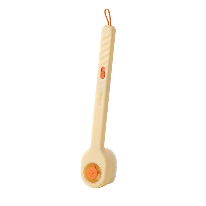 Long-Handle Bath Brush – Soft Liquid-Filled Bristles with Back Scrubber