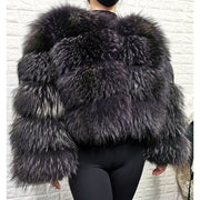 MAOMAOKONG Women's Real Fox Fur Coat – Luxury Winter Jacket